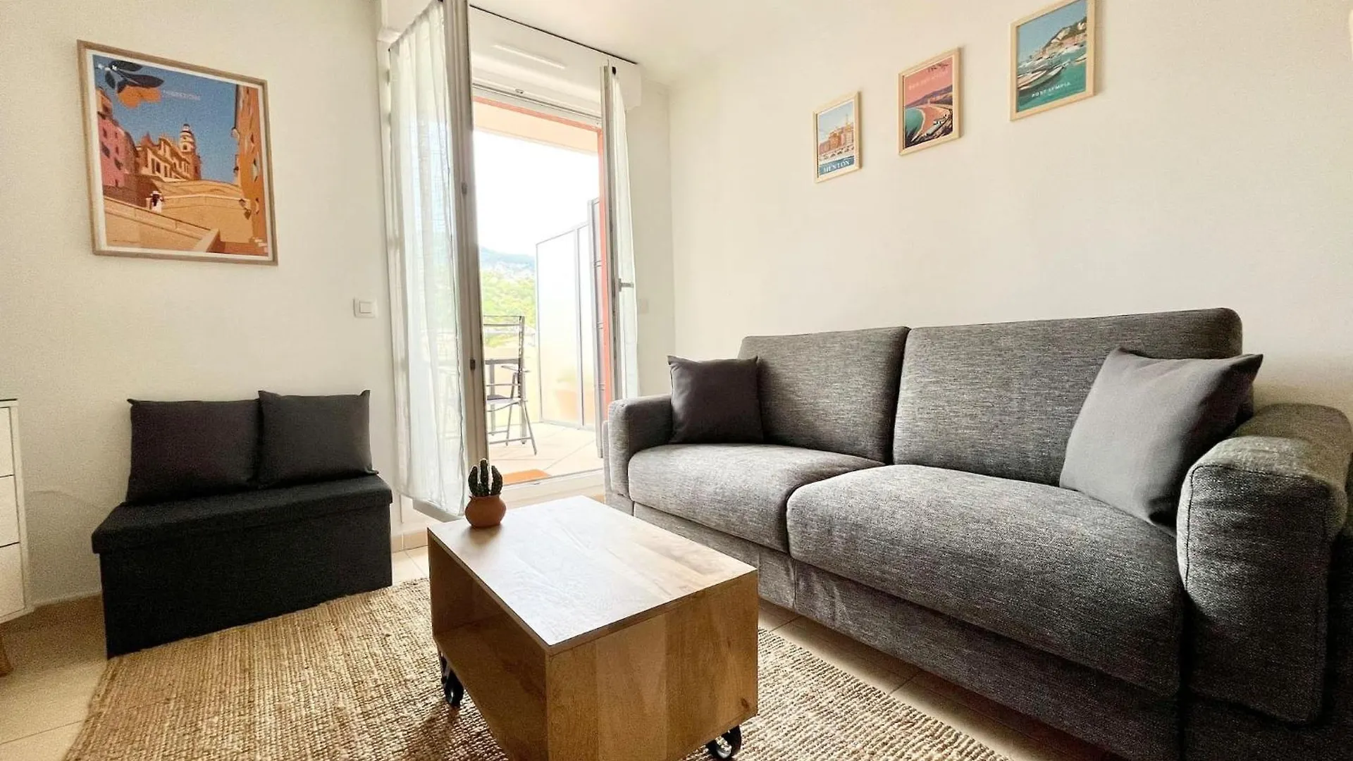 'La Villa Melanie' Neuf, Equipe, Terrasse, Centre Menton Appartement
